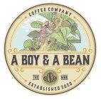 A BOY & A BEAN COFFEE COMPANY ESTABLISHED 2020 TRD MRK