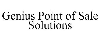 GENIUS POINT OF SALE SOLUTIONS