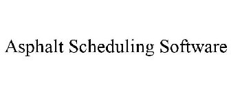 ASPHALT SCHEDULING SOFTWARE