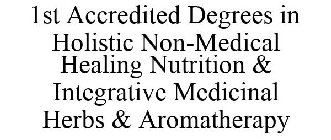 1ST ACCREDITED DEGREES IN HOLISTIC NON-MEDICAL HEALING NUTRITION & INTEGRATIVE MEDICINAL HERBS & AROMATHERAPY