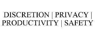 DISCRETION | PRIVACY | PRODUCTIVITY | SAFETY