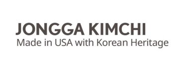 JONGGA KIMCHI MADE IN USA WITH KOREA HERITAGE