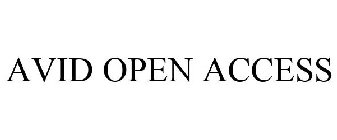 AVID OPEN ACCESS