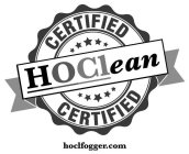 CERTIFIED HOCLEAN CERTIFIED HOCLFOGGER.COM