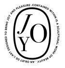 JOY .CONTAINED WITHIN IS A SCULPTURAL WORK OF BEAUTY . AN OBJECT DE L'ART DESIGNED TO BRING JOY AND PLEASURE