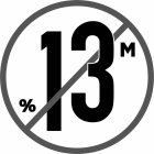 13M%