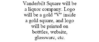 VANDERBILT SQUARE WILL BE A LIQUOR COMPANY. LOGO WILL BE A GOLD 