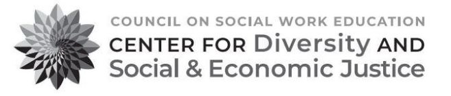 COUNCIL ON SOCIAL WORK EDUCATION CENTER FOR DIVERSITY AND SOCIAL & ECONOMIC JUSTICE