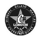 C08 LONDON, GELATO, WAFFLES, COFFEE, CREPES, SUNDAES, GELATO