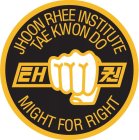 JHOON RHEE INSTITUTE TAE KWON DO MIGHT FOR RIGHT
