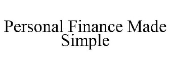 PERSONAL FINANCE MADE SIMPLE