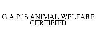 G.A.P.'S ANIMAL WELFARE CERTIFIED