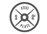 STEEL PLATE 45 LB. 20.4 KG
