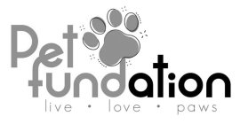 PET FUNDATION LIVE· LOVE· PAWS