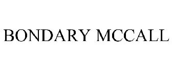 BONDARY MCCALL