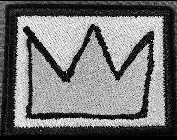 A SQUARE PATCH WITH A CROWN INSIDE