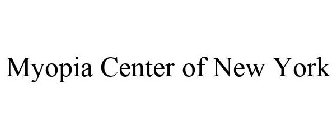 MYOPIA CENTER OF NEW YORK