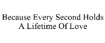BECAUSE EVERY SECOND HOLDS A LIFETIME OF LOVE