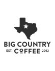 BIG COUNTRY EST. COFFEE 2012