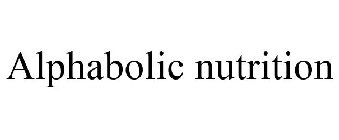 ALPHABOLIC NUTRITION