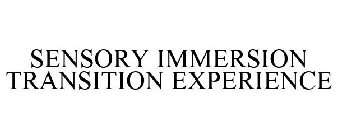 SENSORY IMMERSION TRANSITION EXPERIENCE