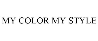 MY COLOR MY STYLE