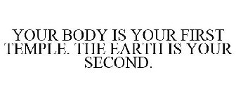 YOUR BODY IS YOUR FIRST TEMPLE. THE EARTH IS YOUR SECOND.