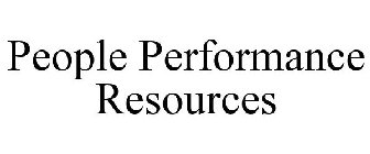 PEOPLE PERFORMANCE RESOURCES