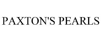 PAXTON'S PEARLS