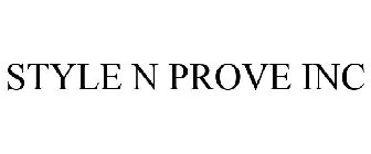 STYLE N PROVE INC