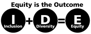 EQUITY IS THE OUTCOME I INCLUSION D DIVERSITY E EQUITY