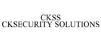 CKSS CKSECURITY SOLUTIONS