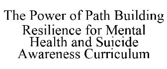 THE POWER OF PATH BUILDING RESILIENCE FOR MENTAL HEALTH AND SUICIDE AWARENESS CURRICULUM