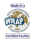 MADE IN A CERTIFIED FACILITY WRAP WORLDWIDE RESPONSIBLE ACCREDITED PRODUCTION