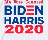 MY VOTE COUNTED BIDEN HARRIS 2020