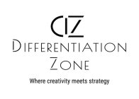 DZ DIFFERENTIATION ZONE WHERE CREATIVITY MEETS STRATEGY