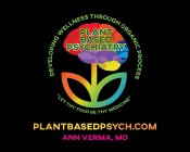 PLANT BASED PSYCHIATRY DEVELOPING WELLNESS THROUGH ORGANIC PROCESS 