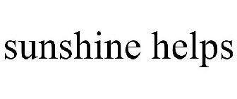 SUNSHINE HELPS