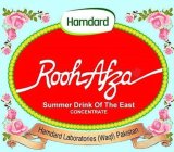 HAMDARD ROOH AFZA SUMMER DRINK OF THE EAST CONCENTRATE HAMDARD LABORATORIES (WAQF) PAKISTAN