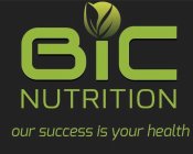 BIC NUTRITION OUR SUCCESS IS YOUR HEALTH