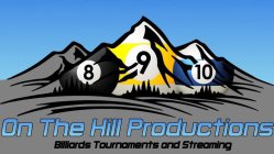 ON THE HILL PRODUCTIONS BILLIARDS TOURNAMENTS AND STREAMING