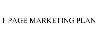 1-PAGE MARKETING PLAN