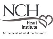 NCH HEART INSTITUTE AT THE HEART OF WHAT MATTERS MOST