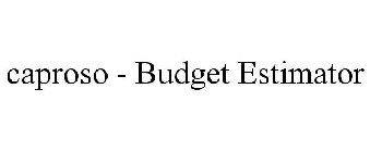 CAPROSO - BUDGET ESTIMATOR