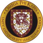 OMEGA PHI KAPPA UNITY AND DIVERSITY LEAD TO KNOWLEDGE