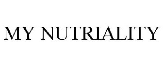 MY NUTRIALITY