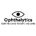 OPHTHALYTICS OUR VISION IS TO SAVE VISIONS!