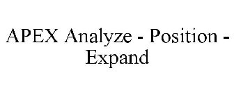 APEX ANALYZE - POSITION - EXPAND