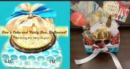 DEE'S CAKE AND PARTY BOX, DELIVERED, WE BRING THE PARTY TO YOU