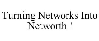TURNING NETWORKS INTO NETWORTH